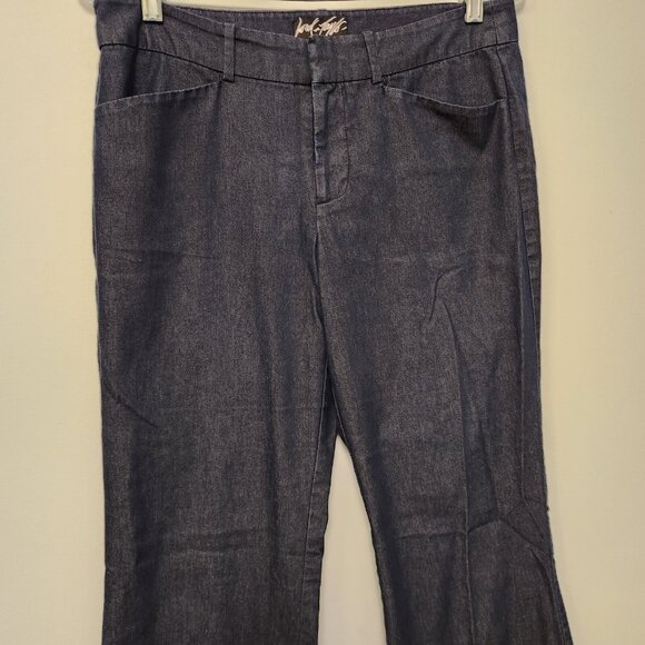 Lord & Taylor Pants 424 Fifth Women's Mid Rise Stretch Flat Front Blue Sz 6 EUC - Picture 5 of 10